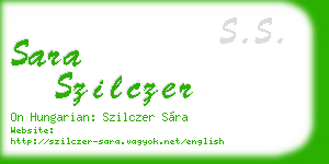 sara szilczer business card