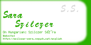 sara szilczer business card